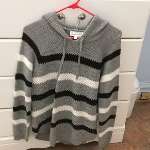 Hooded cardigan sweater